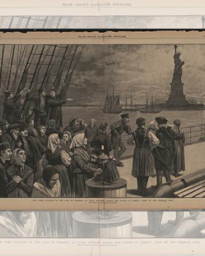 Immigrants on deck of steamer "Germanic." 1887 Source: Library of Congress