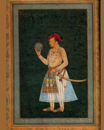 The Mughal Emperor Jahangir (1605-27) holding a globe