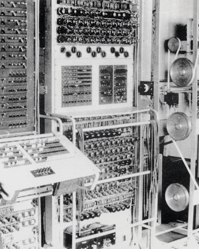 Collossus: A Colossus Mark 2 computer being operated by Dorothy Du Boisson (left) and Elsie Booker